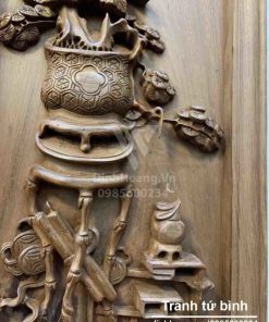 tranh gỗ tứ bình