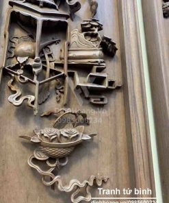 tranh gỗ tứ bình