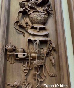 tranh gỗ tứ bình