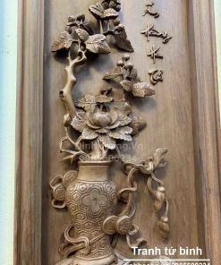 tranh gỗ tứ bình