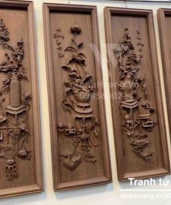 tranh gỗ tứ bình